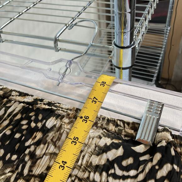 Chico's Women's Animal Print Pleated Maxi Skirt Size 1 Medium Flowy Neutral - Picture 3 of 9